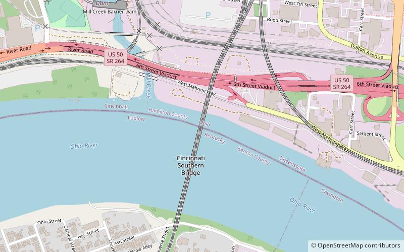 Cincinnati Southern Bridge location map